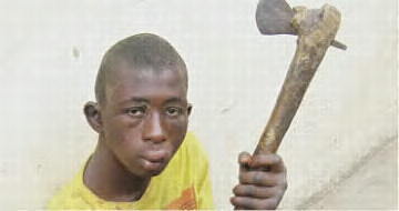 I hack uncooperative victims with axe- 20-year-old robber